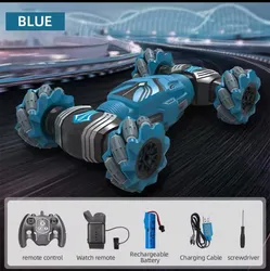 Blue Remote Control Stunt Car