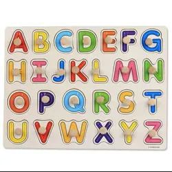 Wooden Alphabet Knob Puzzle