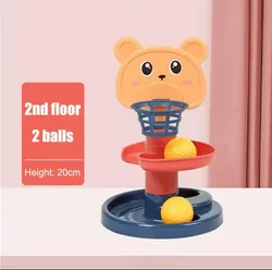 Bear-Themed 2-Tier Ball Drop Tower